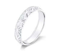Beautiful Pattern on the Silver Ring NSR-4092
